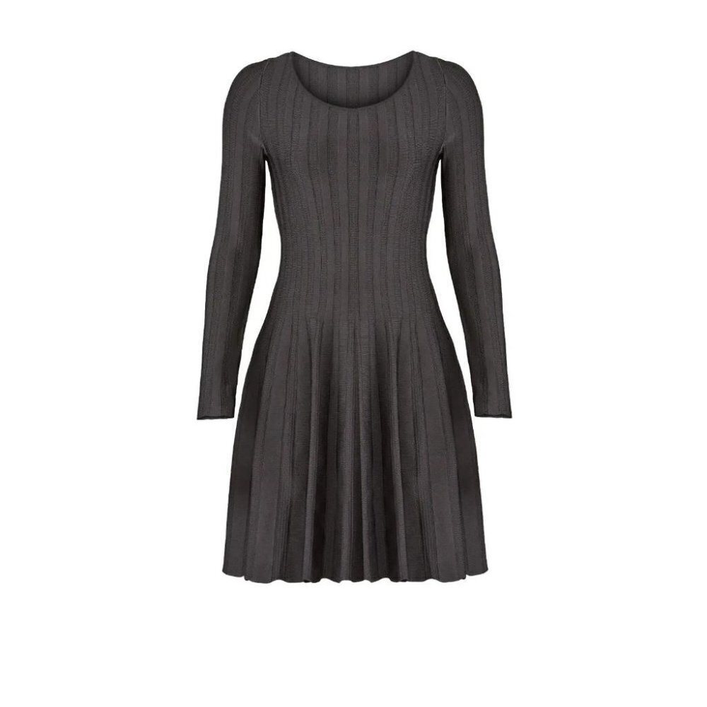 Elizabeth & James Gray Granite Flare Dress $395 - Picture 6 of 10